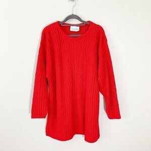Vintage Diane Von Furstenberg the color authority sparkily red tunic sweater